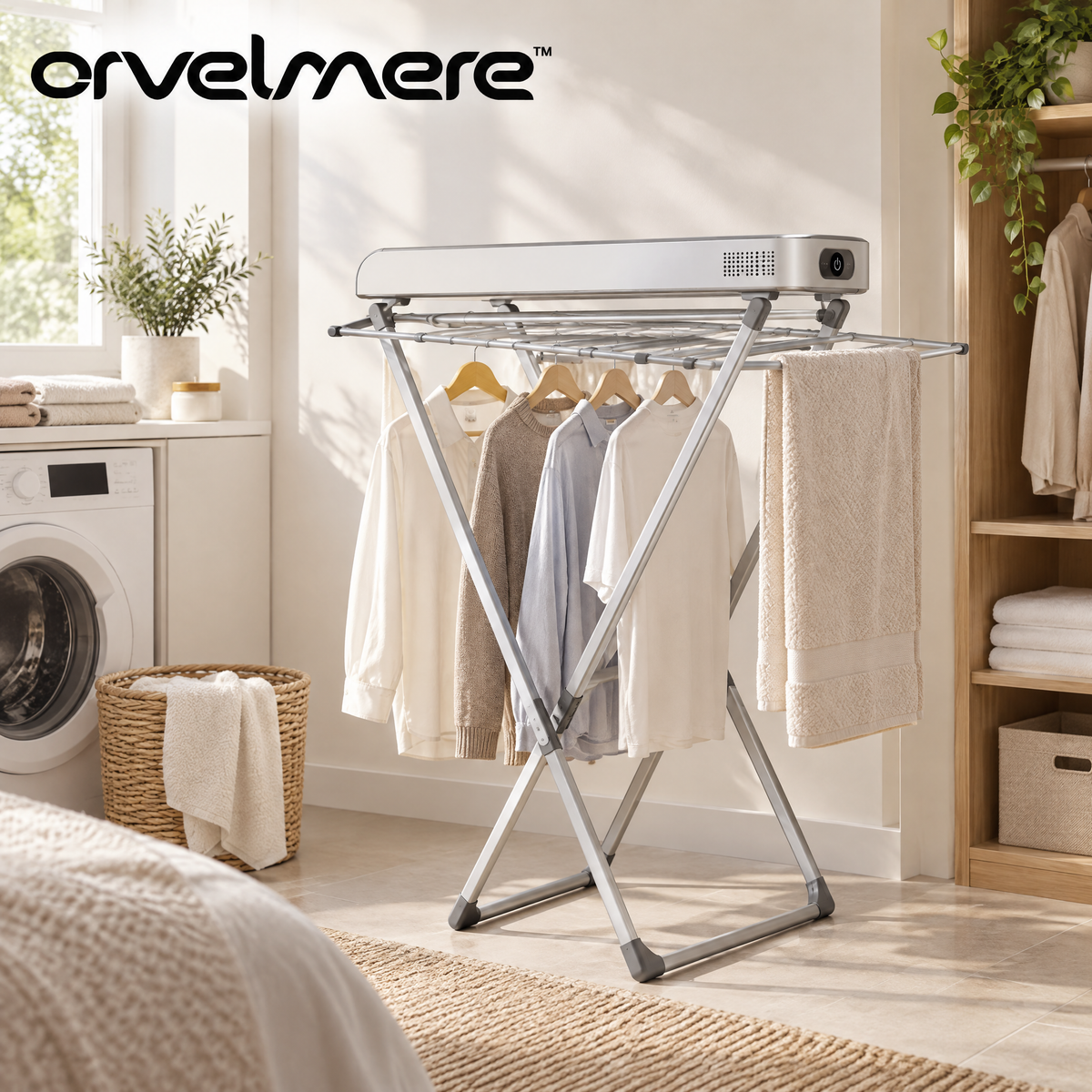 Orvelmere™ Heated Folding Drying Rack