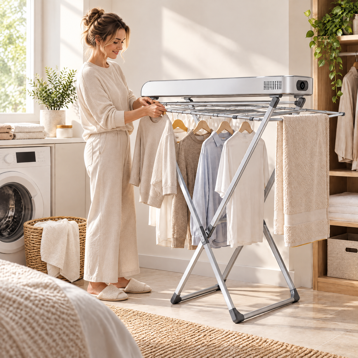 Orvelmere™ Heated Folding Drying Rack