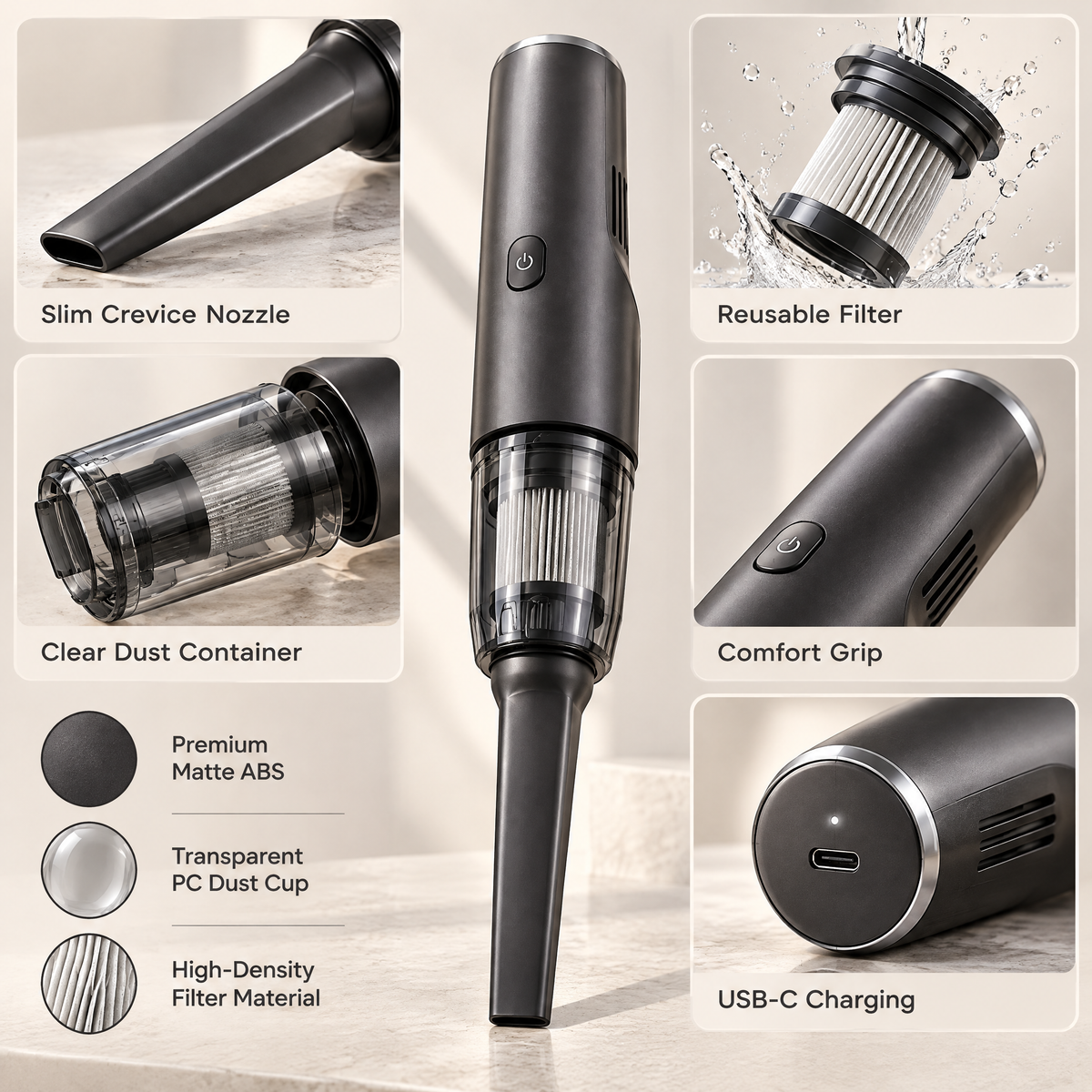 Orvelmere™ Cordless Handheld Vacuum