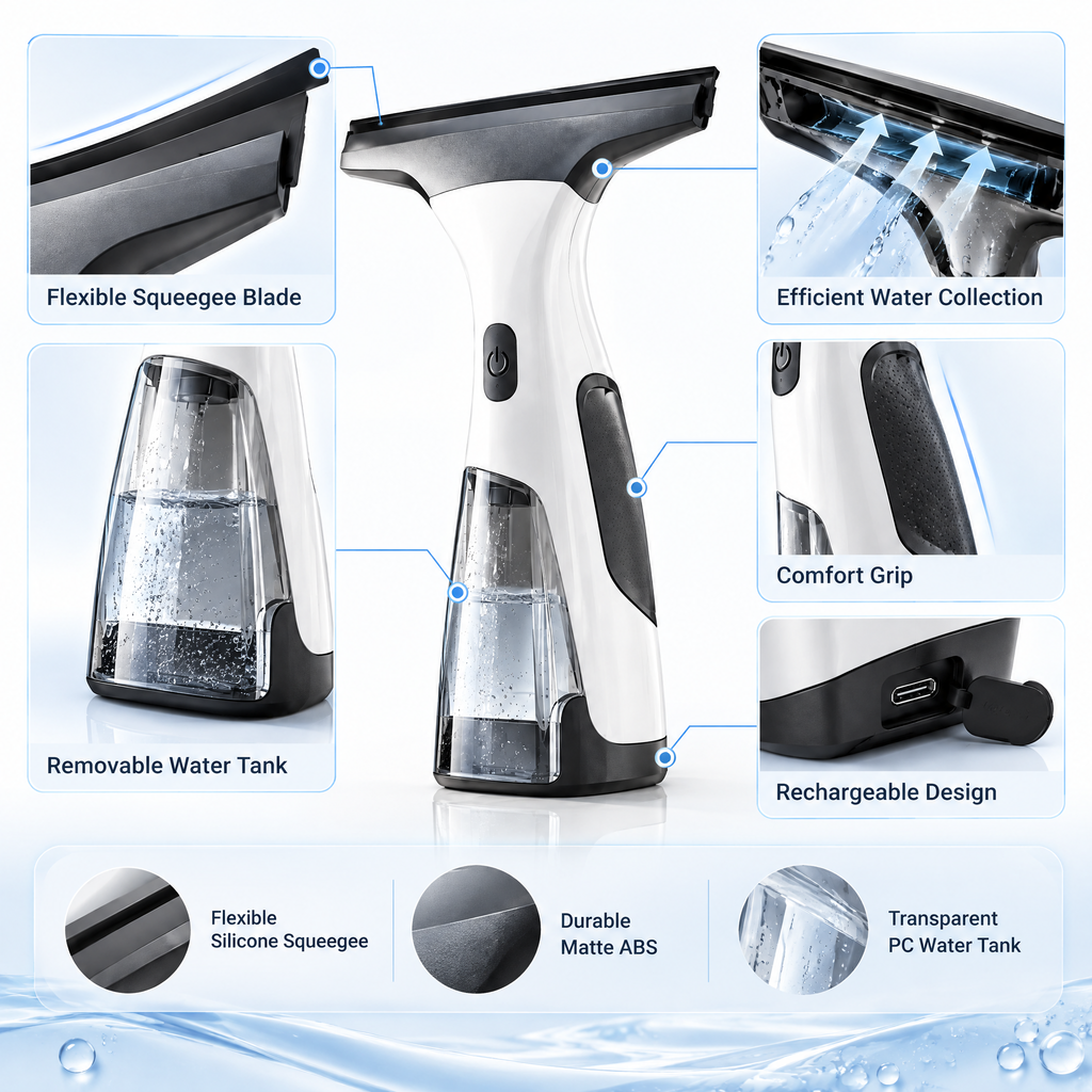 Orvelmere™ Cordless Window Vacuum Cleaner